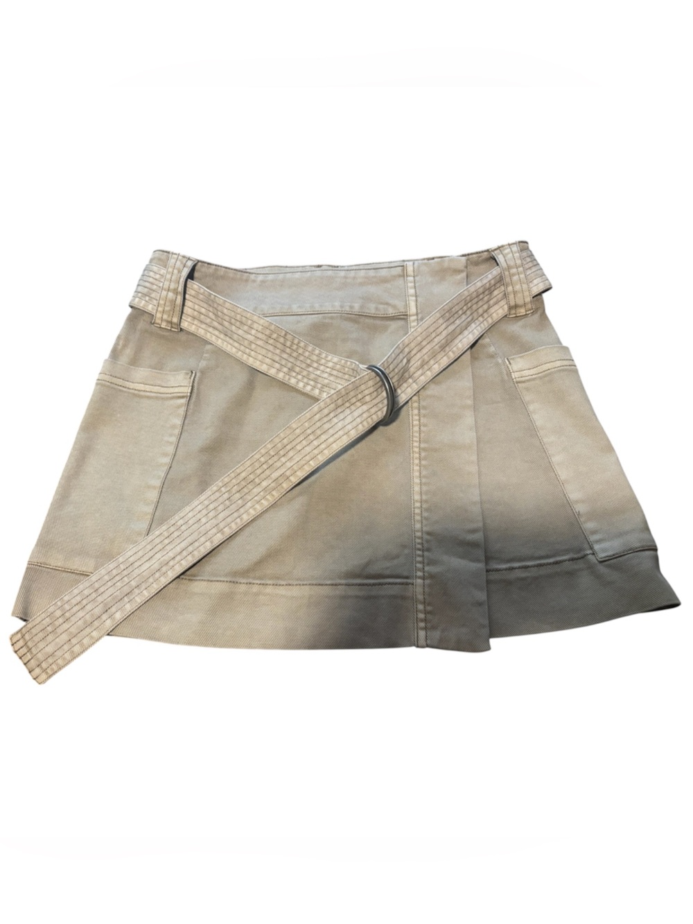 RAILS Deanna Utility Belted Wrap Mini Skirt Brown Olive Medium NWOT